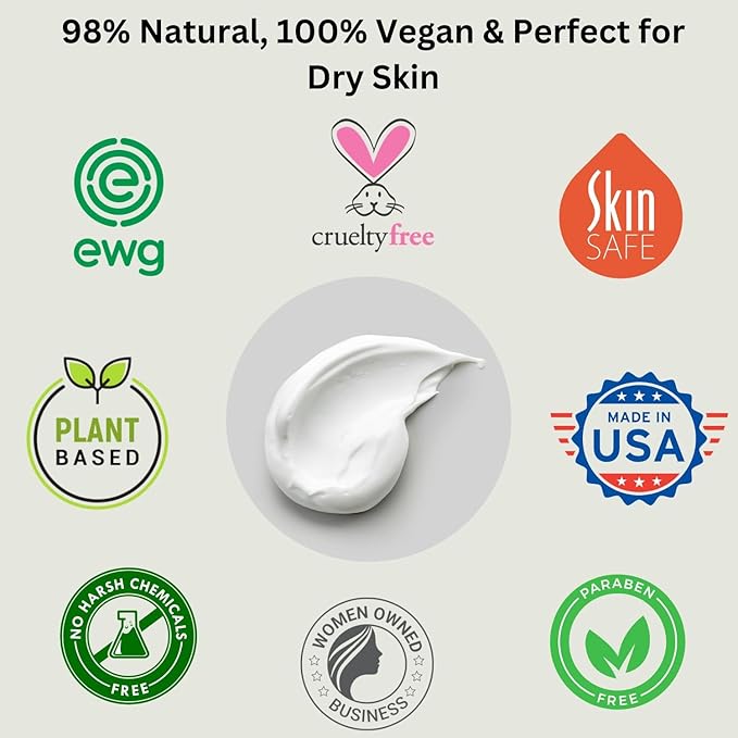 RaGaNaturals Lavender Shea Butter Hand and Body Lotion, 8 Fl Oz - Moisturizing, Plant-Based, Vegan, with Argan, Avocado Oil & Vitamin E