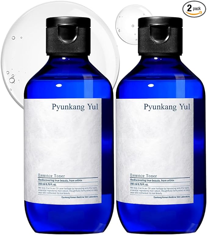 Pyunkang Yul PKY Essence Toner Bundle for Deep Hydration, Highly Concentrated Essence Facial Toner, Minimal Ingredients, Zero-Irritation, Korean Skincare (6.8 Fl. Oz, 200ml, 2pcs)