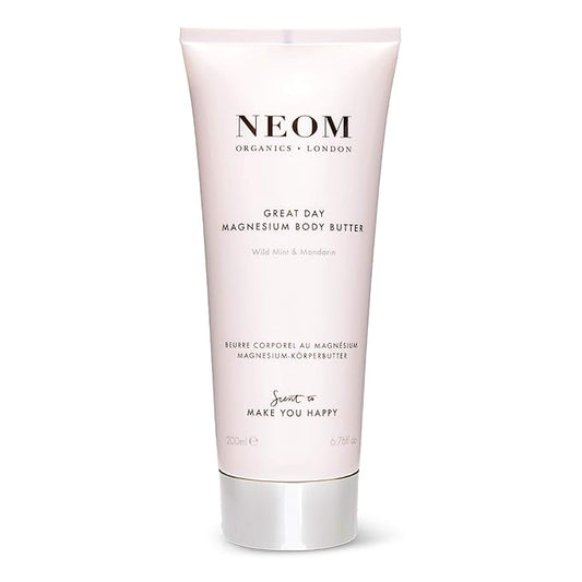 Neom- Great Day Magnesium Body Butter, 200ml | Mandarin & Wild Mint | Cream Moisturiser With Essential Oils | Nourish & Soften | Fresh & Zesty