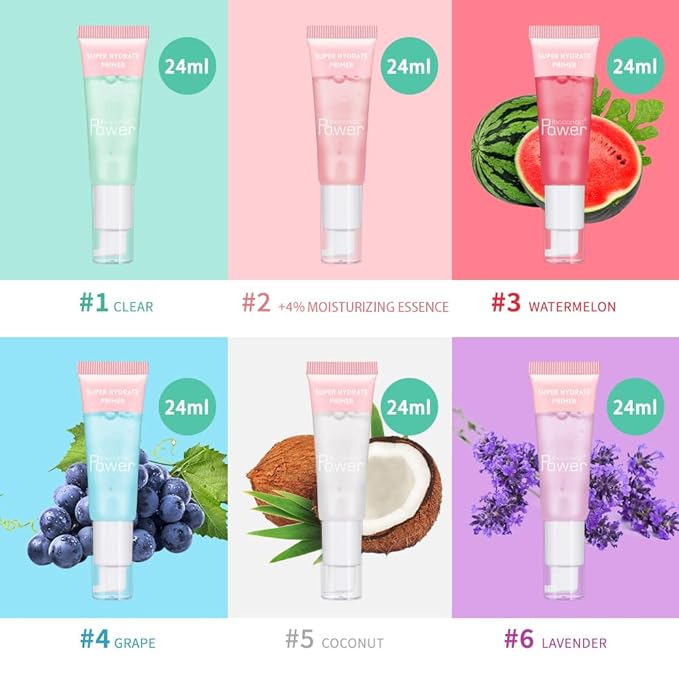 AKARY Gel-Based & Hydrating Face Primer For Smoothing Skin & Gripping Makeup With Hyaluronic Acid, Long-Wear Foundation Face Primer for Oil Control, Pores Fine Lines Minimizer, 0.81 Fl Oz, 01 Clear