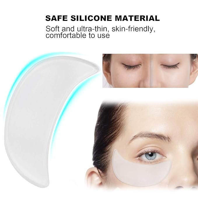2Pcs Anti‑Wrinkle Face Eye Patch, Reusable Silicone Eye Pad Sticker for Face Caring