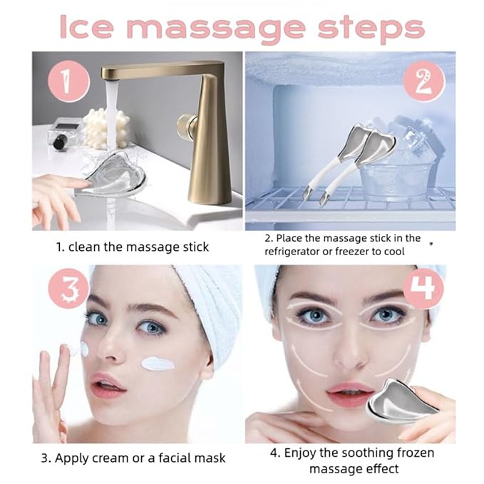 Ice Globes for Face & Eyes, Unbreakable Stainless Steel Cryo Massagers for Skincare Routines, Multifunctional Cold Roller Cooling Globes for Puffiness, Sagging Skin, Fine Lines, and Facial Relaxation