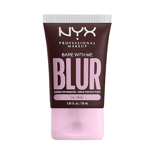NYX PROFESSIONAL MAKEUP Bare With Me Blur Skin Tint Foundation Make Up with Matcha, Glycerin & Niacinamide - Java