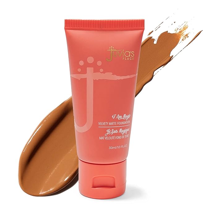 Juvia's Place I Am Magic Velvety Matte Liquid Foundation 410 - Nairobi - Tan w/Cool Undertone, Makeup Foundation Full Coverage, Lightweight, Long Wear, Velvety Matte Finish