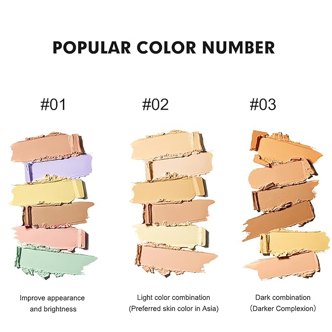 6 Colors Face Contouring Palette, with 11 Pcs Makeup Brush Kits, Light Color Combination Cosmetics Cream Contour and Highlighting Palette, Cover Dark Circles, Bruises, Age Spots, Blemish