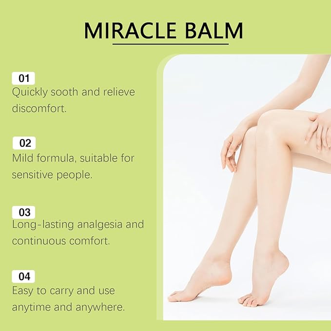 Miracle Balm, Soothing Balm for Joints, Back, Legs & Feet, Non-Greasy (3PCS)