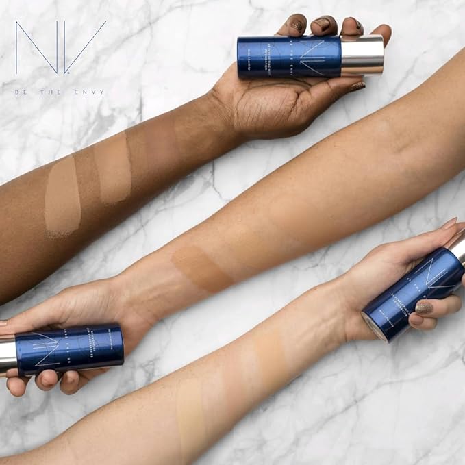 NV BB Perfecting Mist Foundation Buildable Coverage Professional Airbrush Makeup with Plant-based Stem Cell Polypeptides, Vitamins A, D, E and Aloe, 1.5 ounces, Cool Cocoa