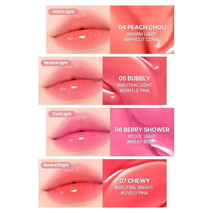 2aN Glaze Bouncing Tint – Lightweight, Moisturizing Lip Tint with High-Shine Finish, Smooth, Light Plumping, Comfortable Wear, Korean Makeup (Berry Shower, 0.16 oz)