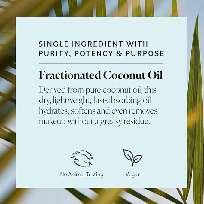 Sky Organics Fractionated Coconut Oil, Hydrating Dry Oil for Moisture, Massage and Makeup Removal, Suitable for All Skin Types, 100% Pure and Cold Pressed Multipurpose Body and Face Oil, 8 fl. Oz
