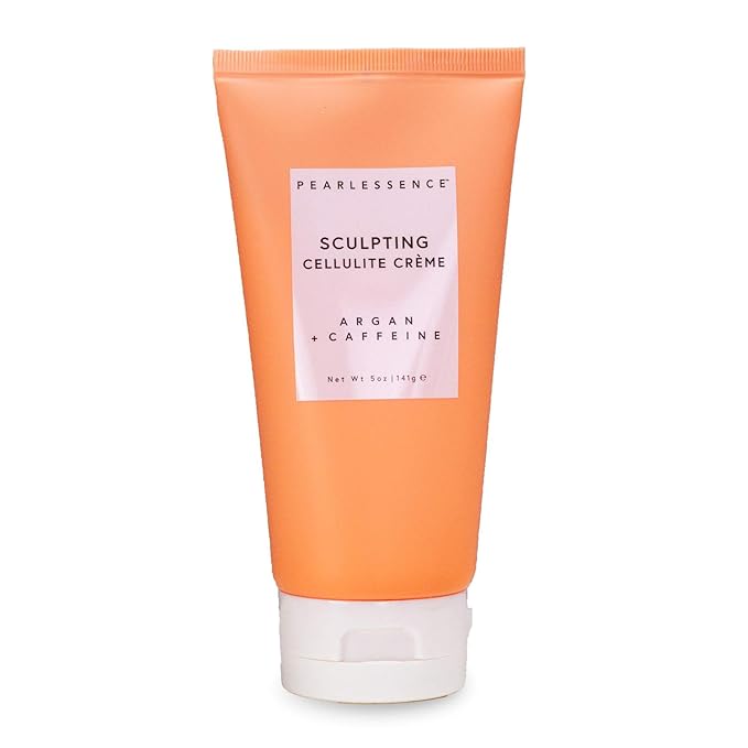 Pearlessence Sculpting Cellulite Cream, Argan & Caffeine - Helps Soften, Firm & Plump | Reduce Appearance of Dimples & Cellulite | USA Made (5 ounces)