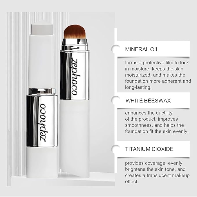 Blanc Cover Cream Stick, Color Changing & Brightening Makeup Base, Blanc Effect Cover Cream Stick for Smooth Hydrating Skin, Concealer & White Foundation for a Flawless Look (Natural)