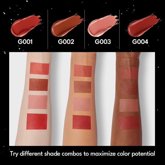 2PCS Marbled Matte Lip Stick Makeup - Velvety Finish | Naked-lip Feel, Full Coverage, D002+D004