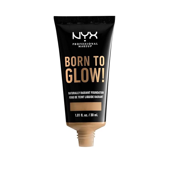NYX PROFESSIONAL MAKEUP Born To Glow Naturally Radiant Foundation, Medium Coverage - Beige