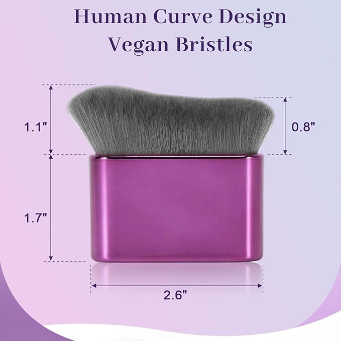 Self Tanner Brush for Body & Face - Kabuki Makeup Brush for Self-Tanner,Tanning Mousse,Foundation & Bronzer | Streak-Free Application,Super Soft Bristles,Professional Tanning & Body Makeup Tool