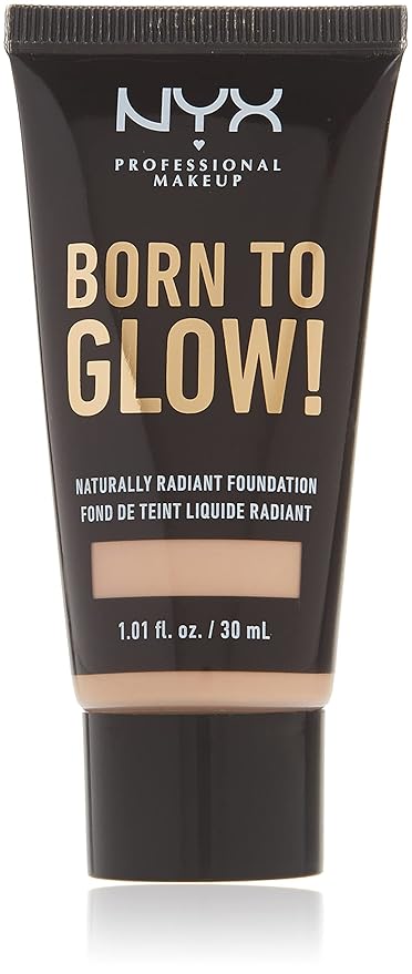 NYX PROFESSIONAL MAKEUP Born To Glow Naturally Radiant Foundation, Medium Coverage - Light