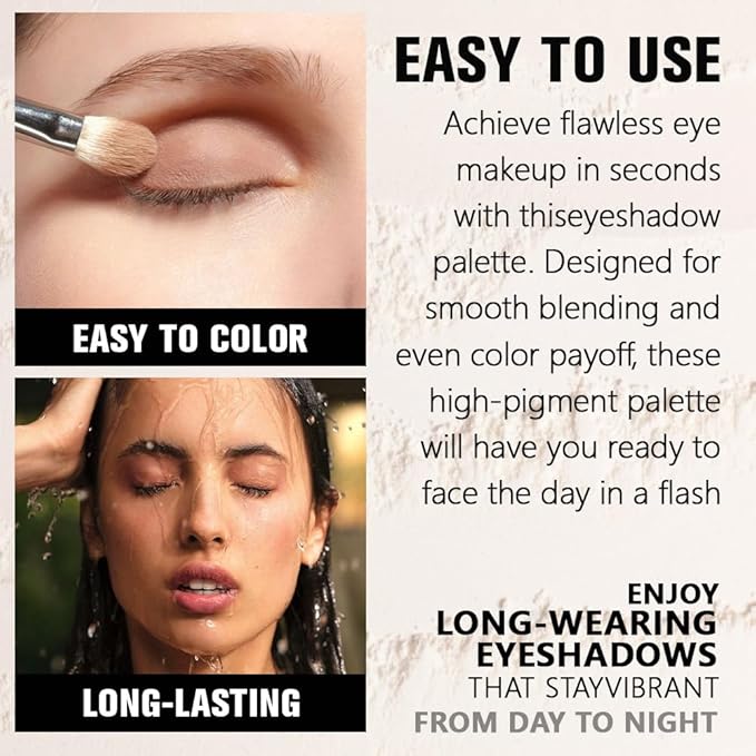 Pear White Shimmer Single Eyeshadow Makeup, Neutral Powde Eye Shadow for Women, Sparkly Pearl Glitter Singles Eyeshadow Palette Pigmented Waterproof, sombras para ojos, Girls Eyeshadows Gift 23