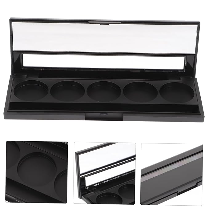 2Pcs 5 makeup pallet eyeshadow pans magnetic empty Palette Containers makeup container Eyeshadow Empty Case sample containers Eyeshadow Case cosmetic makeup powder travel