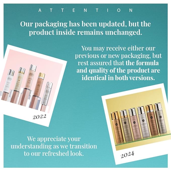 Jerome Alexander Airbrush Foundation Ultra Hydrating, Spray Foundation Makeup with 2x the Active Ingredients, Ultra-Light, Buildable, Full Coverage Formula (Warm Medium)