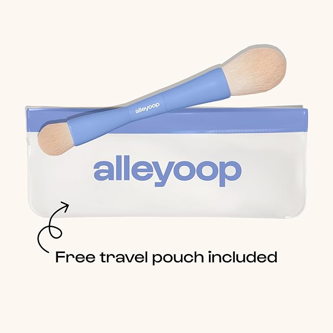 Alleyoop Overachiever 4-in-1 Travel Makeup Brush Set – Powder, Blending, Precision & Complexion Brushes – Mini Makeup Brush for Women, Vegan, Multi-Use & Travel-Friendly Makeup Tool