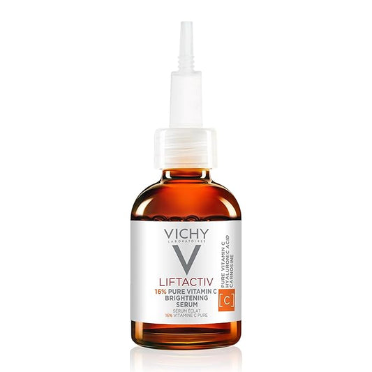 Vichy LiftActiv Vitamin C Serum For Face, Brightening Serum With 16% Pure Vitamin C + Hyaluronic Acid + Vitamin E, Improves Radiance & Firmness, Anti Aging, Protects Skin From Discoloration