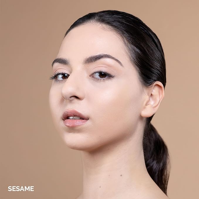 OFIR Skin Satin Medium Coverage Foundation | Buildable, Non-Creasing Finish | Vegan, Cruelty-Free, Paraben-Free Makeup | Blue Light Protection | 1 FL OZ (Sesame - Light Neutral)