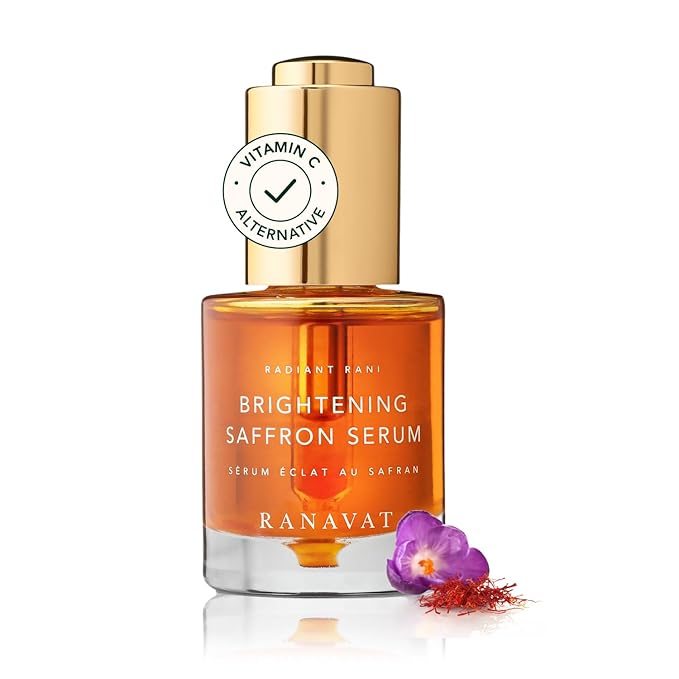 Brightening Saffron Serum - Discoloration Correcting Face Serum, Dark Spot Corrector, Vitamin C Alternative & Hyperpigmentation Treatment - Leaves Skin with a Healthy Glow (1 oz)