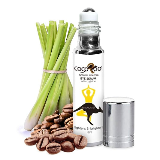 Caffeinated Eye Serum, Nutrient-Dense, 100% Pure, Natural & Vegan (Lemongrass)