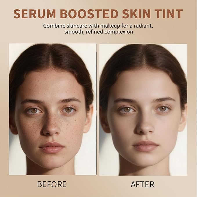 Foundation Stick - Skin Tint & Contour Stick, Serum-Boosted Beauty Balm, Buildable Coverage, Natural Finish, Long-Lasting Wear, For Many Skin Tones (01#)