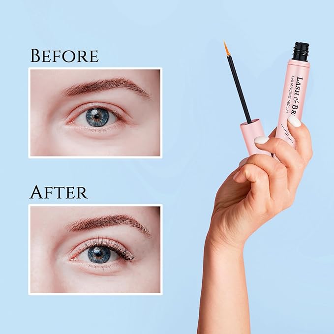 Eyelash Growth Serum, Eyelash Serum to Grow Lashes, Brow Growth Serum for Longer, Thicker and Stronger Lashes and Brows 5ml