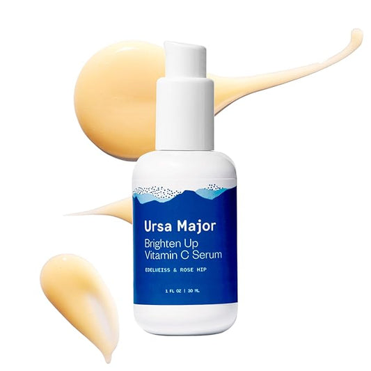 Ursa Major Natural Vitamin C Serum | Brightening Formula Revitalizes Dull Skin and Smooths Skin's Tone | Targets Wrinkles, Sagging and Loss of Firmness | Vegan, Non-Toxic, Cruelty-Free | 1 ounce