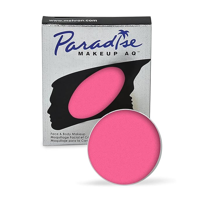 Mehron Makeup Paradise Makeup AQ Refill Size | Stage & Screen, Face & Body Painting, Cosplay, and Halloween | Water Activated Face Paint, Body Paint, Cosplay Makeup .25 oz (7 ml) (LIGHT PINK)