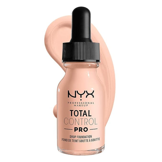 NYX PROFESSIONAL MAKEUP Total Control Pro Drop Foundation, Skin-True Buildable Coverage - Light Porcelain