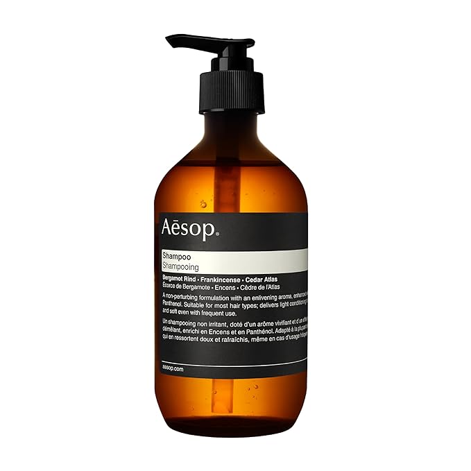 Aesop Shampoo | Soften Hair, Restore Shine | Bergamot Rind, Frankincense, Cedar Atlas | 16.9 oz / 500mL