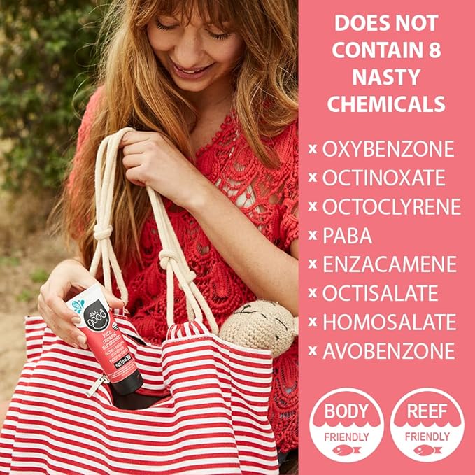 All Good Baby & Kids Sunscreen Lotion for Face & Body - UVA/UVB Broad Spectrum, SPF 30, Zinc Oxide, Coral Reef Friendly, Water Resistant- Zinc, Shea Butter, Coconut Oil, Aloe (3 oz)(2-pack)