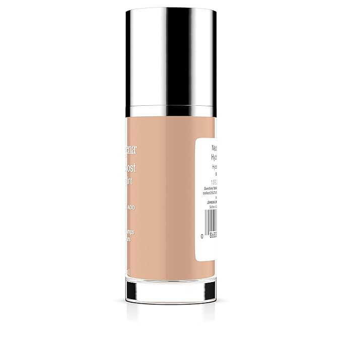 Neutrogena Hydro Boost Hydrating Tint Foundation Makeup for Dry Skin, with Hyaluronic Acid, Lightweight Oil-Free Water Gel, Non-Comedogenic, 30 Buff Color, 1.0 fl. oz