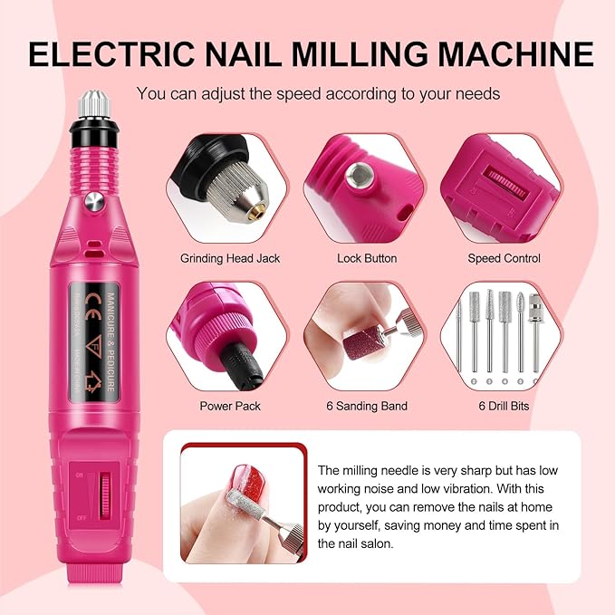 53PCS Gel Nail Polish Kit with U V light and Drill Starter Kit, 35 Colors Gel Polish Set 5pcs Top Base Coat Spring Summer Neutral Colors Professional Nail Lamp Gel Manicure Kit Gifts for Women