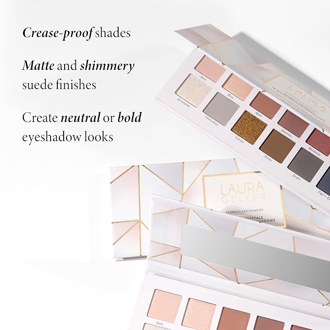 LAURA GELLER NEW YORK Seasonless Staples Quartz Crystals 14 Pressed Multi-Finish Shimmer and Matte Eyeshadow Palette