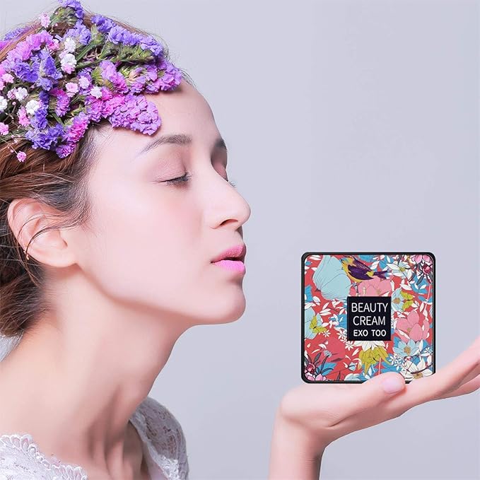 2PCS Mushroom Head Air Cushion CC Cream Foundation, Beauty Cream Exo Too BB Cream, Moisturizing, Long Lasting, Matte Concealer, Light Weight, WaterProof Liquid Foundation with 2PCS Mushroom Head