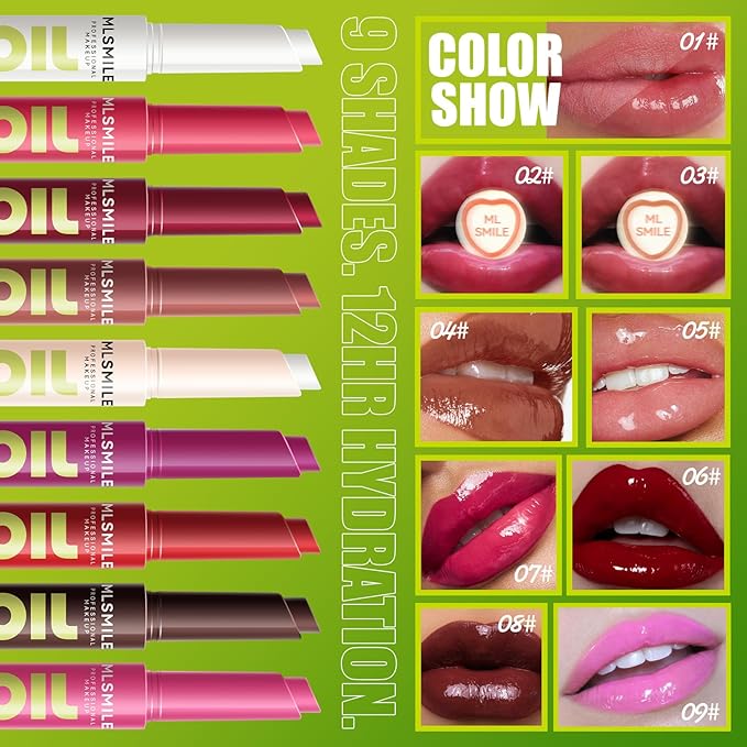 3 Colors Slick Click Lip Balm Set Hydrating Jelly Lipstick Tinted Lip Stain Lip Gloss, Moisturizing, Lightweight, Buildable, Pigmented Vegan Lip Balm, Glossy Lip Makeup for Girls (B)