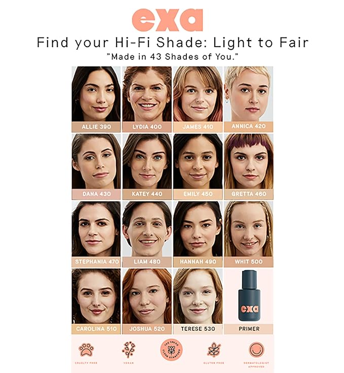 Exa Beauty - Natural High Fidelity Foundation | Clean, Vegan, Cruelty-Free Makeup (Terese 530)