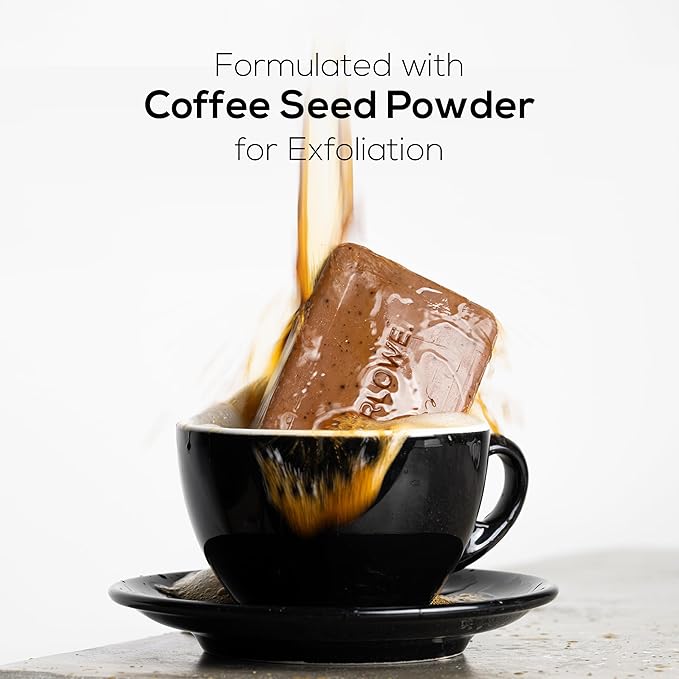 MARLOWE. No. 109 Coffee Bar Soap 7 oz (12 Bars) – Exfoliating Body Scrub for Men with Natural Extracts, Caffeine, Coffee Bean & Cocoa Butter – Energizing Fresh Brewed Scent