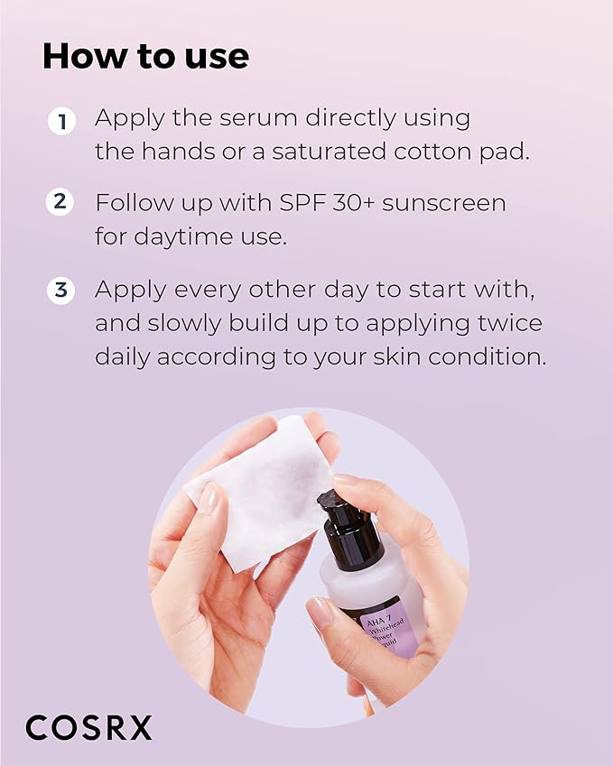 COSRX 7% Glycolic Acid Whitehead Removing Power Liquid, 3.38 fl.oz, AHA Exfoliant, Exfoliating Toner for Face & Body, Pore Minimizer, Korean Skin Care