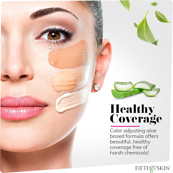 Fifth & Skin: Better’n Ur Skin Liquid Foundation (ESPRESSO - Natural, Organic, Vegan, Cruelty-Free - Gluten-Free Beauty with Buildable Coverage and Palm-Free Luxury - 1 oz