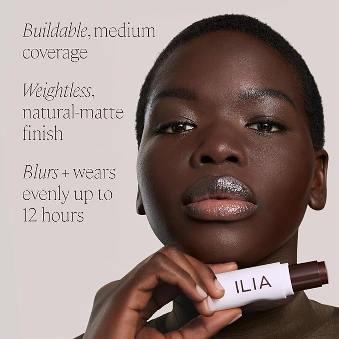 ILIA - Skin Rewind Complexion Stick - Foundation + Concealer + Skincare | Non-Toxic, Vegan, Cruelty-Free, Clean Makeup (26O - Limba, 0.35 oz | 10 g)