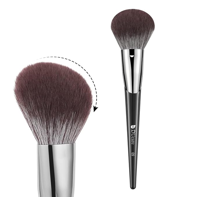DUcare Powder Brush for Loose Powder - Fluffy Makeup Brushes with Soft Synthetic Bristles for Setting Powder/Blush/Highlighter, Large Face Makeup Brush for Flawless Application