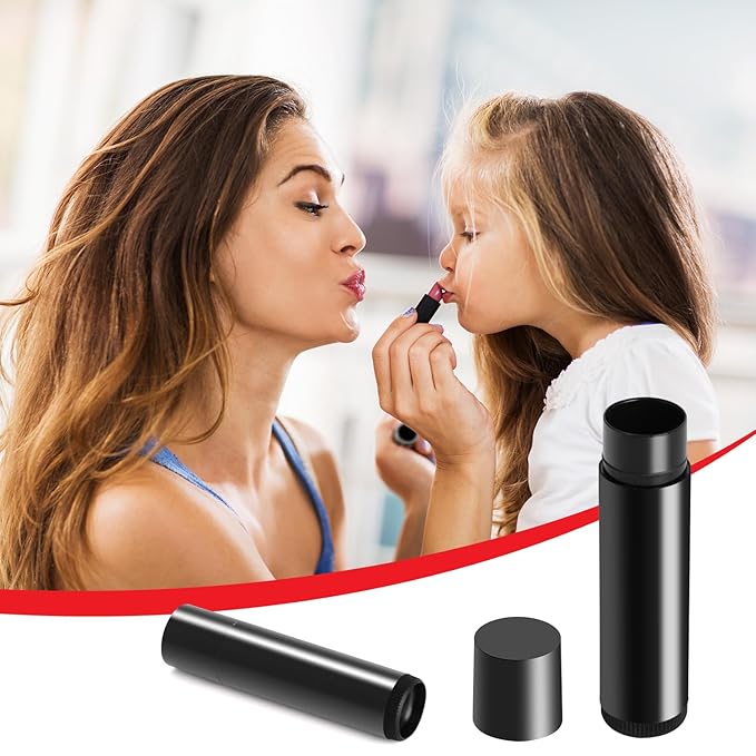 25PCS 3/16 Oz (5.5 ml) Twist up Lip Balm Tubes,Empty Lip balm containers, Echapstick tubes empty, Refillable Lip Balm Bottles, for DIY Homemade Lipsticks,Chapsticks,Homemade Solid Perfume, Black