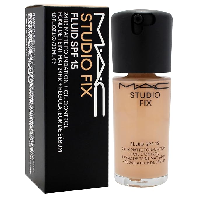 Studio Fix Fluid SPF 15 24Hr Matte Foundation Plus Oil Control - NC27 by MAC for Women - 1 oz Foundation