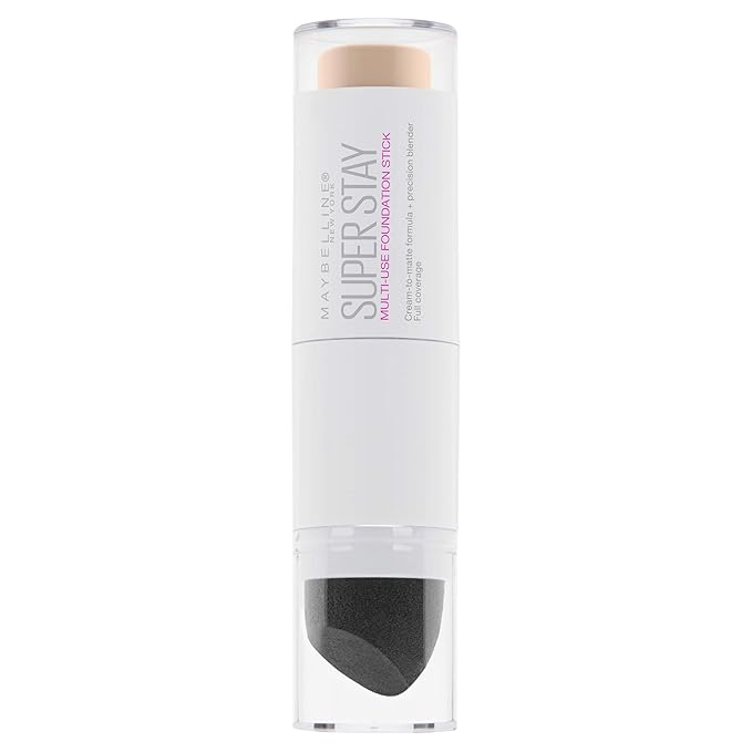 Maybelline New York Super Stay Foundation Stick For Normal to Oily Skin, Natural Ivory, 0.25 oz.