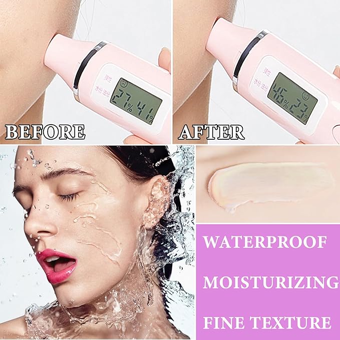 2Pcs Color Correcting Facial Serum,Isolation Cream,Pore Primer,Invisible Pore,Skin Tone Correcting,Moisturizing Concealer Foundation Face Makeup Brightening Primer Base