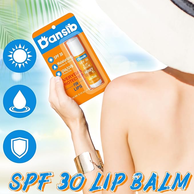 25 Pcs Sunscreen Lip Balms Bulk SPF 30 Lip Balms Stick with Sunscreen Employee Staff Appreciation Gifts Bulk Team Coworkers Christmas Party Gifts for Outdoor Travel Beach